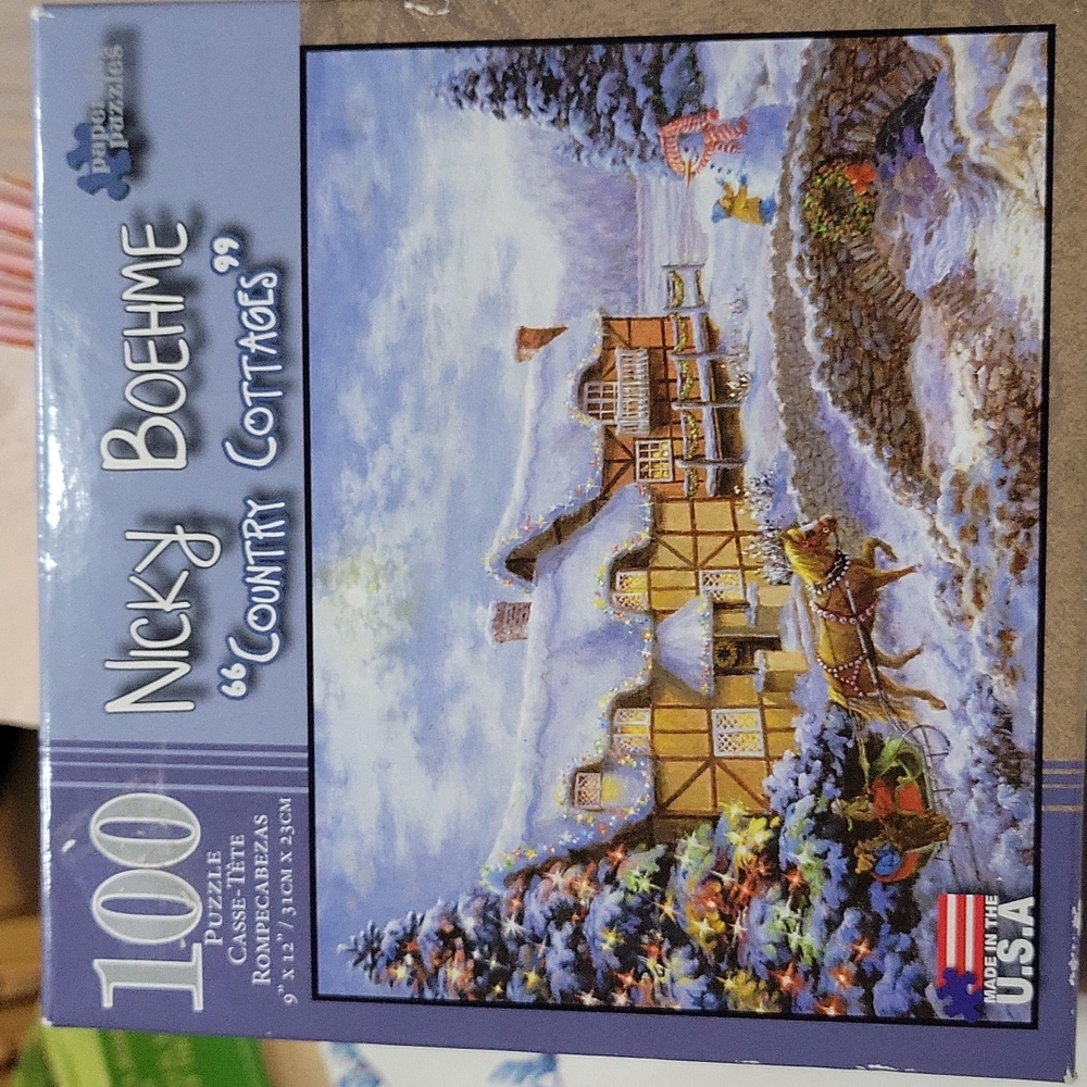 Nicky Boehme, Country Cottage 100 piece puzzle.  Never opened.